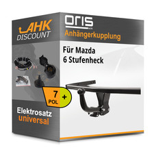 Für Mazda 6 Stufenheck 07- ORIS Anhängerkupplung starr + 7polig E-Satz NEU