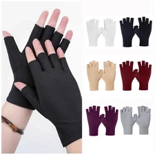 Half Fingers Gloves Summer Breathable Thin Semi-Finger Driving Glove Sunscreen A