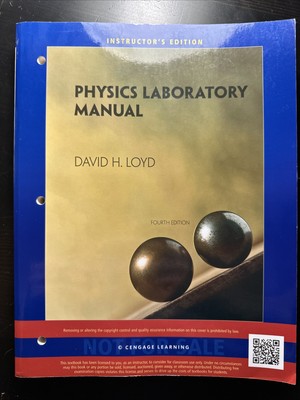 Physics Laboratory Manual - 4th Edition Paperback Loyd, David - Instructor s Ed.