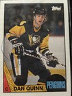 Dan Quinn Pittsburgh Penguins autographed hockey card (1987-88 Topps #171) — photo 1