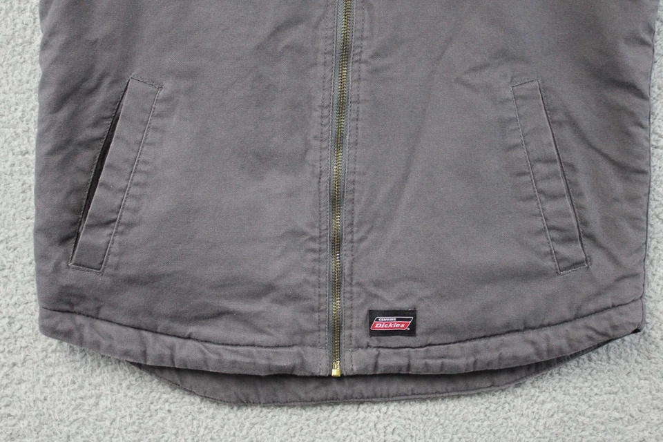 Chaleco forrado Sherpa Dickies para hombre talla mediana gris Foto 3 de 4