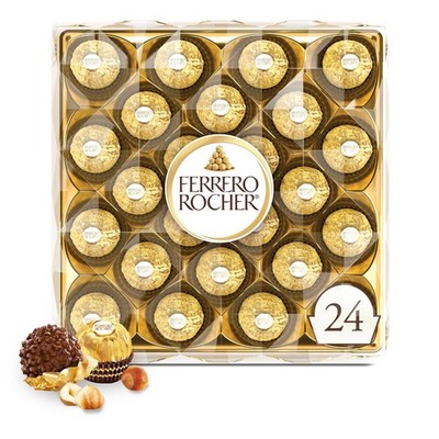 Ferrero Rocher Gourmet Hazelnut Milk Chocolate Valentine's Day Gift Box, 10.6 oz