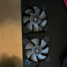 Corsair Brushless Case Fans 12V DC Black Gray Plastic Set of 2 MPN 12-235-012