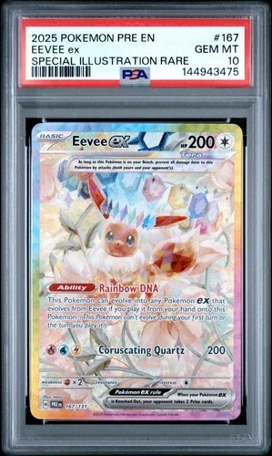 2025 Pokemon PRE En Eevee Ex Special Illustration Rare #167 PSA 10 Gem Mint