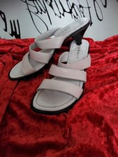 "PETRA DIELER" DESIGNER RIEMCHEN-PUMPS 38 PASTELL-GRAU STIVOLL 100% LEDER NEU ❗️