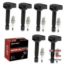 UF242 Ignition Coil Pack and Iridium Spark Plugs Set of 6 Compatible with