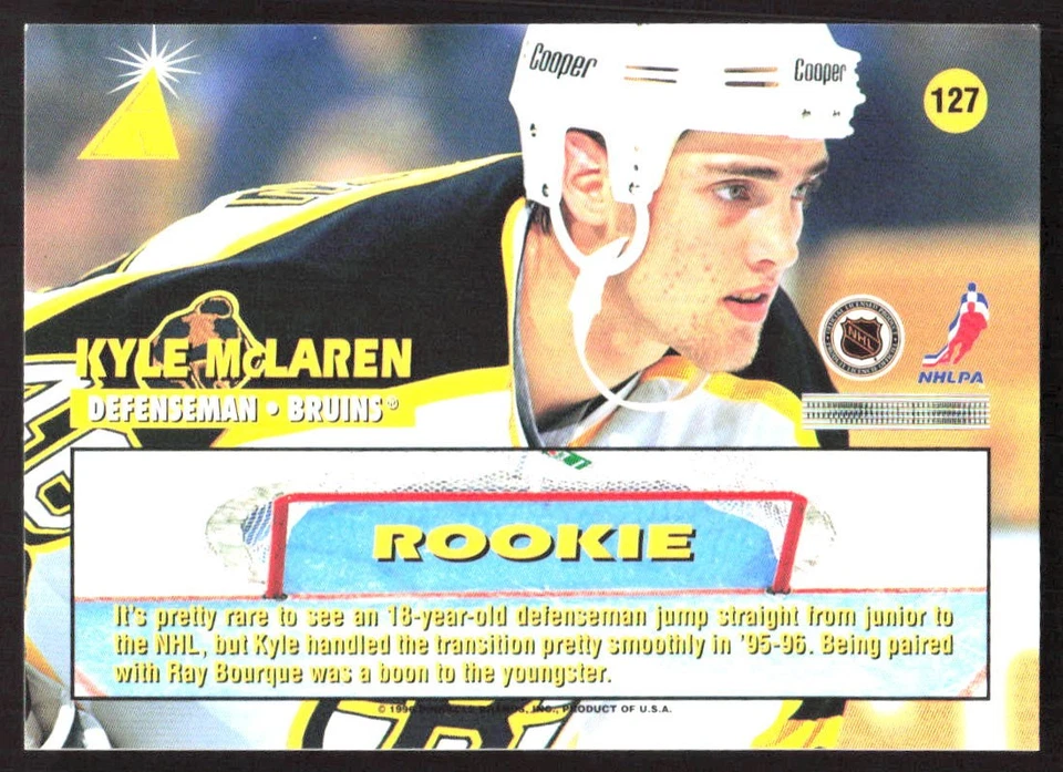 8I 1995-96 Zenith #127 Kyle McLaren - Image 2 of 2