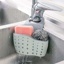TPR Faucet Rack Two-Tone Sponge Holder for Kitchen Sink Modern Design