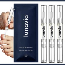 3 Pack Lunavia Antifungal Pen, 25 Undecylenic Acid Toenail Fungus Treatment