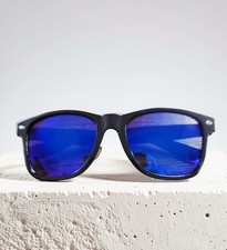 Retro Blue Purple Mirror Sunglasses Vintage Vibe Next Day Shipping