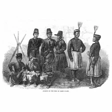 THAILAND Amazons of the King of Siam's Guard - Antique Print 1866