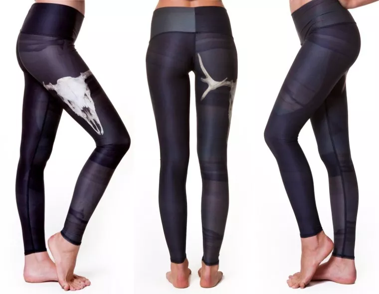 SO RARE $82 TEEKI Deer Medicine Skull Hot Pant Yoga Legging XS