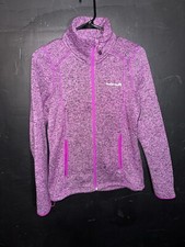 Avalanche Full Zip Up Jacket Women s Small Heather Purple Fleece Sweatshirt