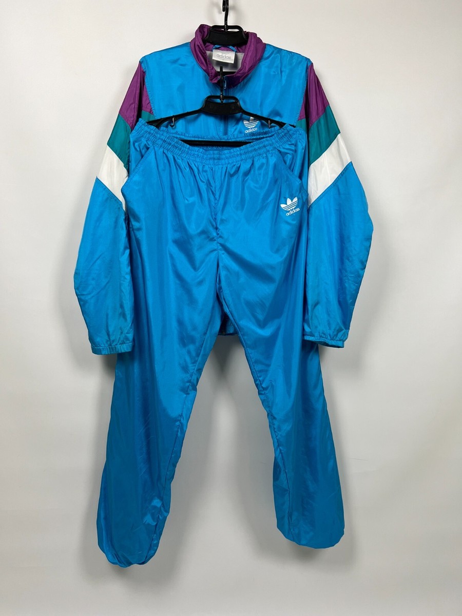 Adidas Original Vintage 90s Track Suit Blue Size L Mens | eBay