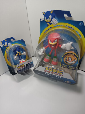 Sonic the Hedgehog 4'' Knuckles Action Figure With Star Spring and Mini Sonic