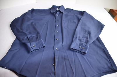 Shirt Men Cezani  Blue Button Down Long Sleeve Size 161/2  34/35