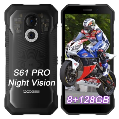 DOOGEE S61PRO 8GB+128GB Rugged Smartphone Android 12 5180mAh 48MP Phone NFC