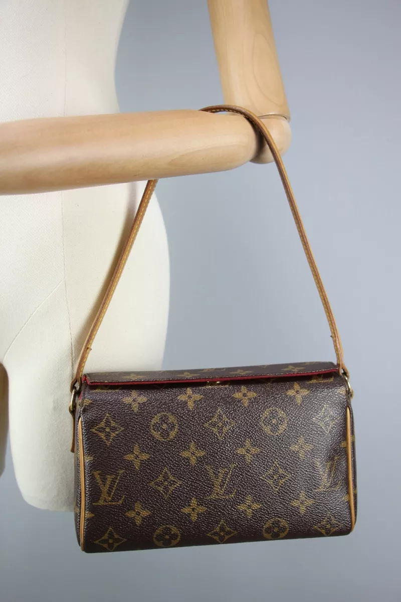 Louis+Vuitton+Recital+Shoulder+Bag+Brown+Leather for sale online