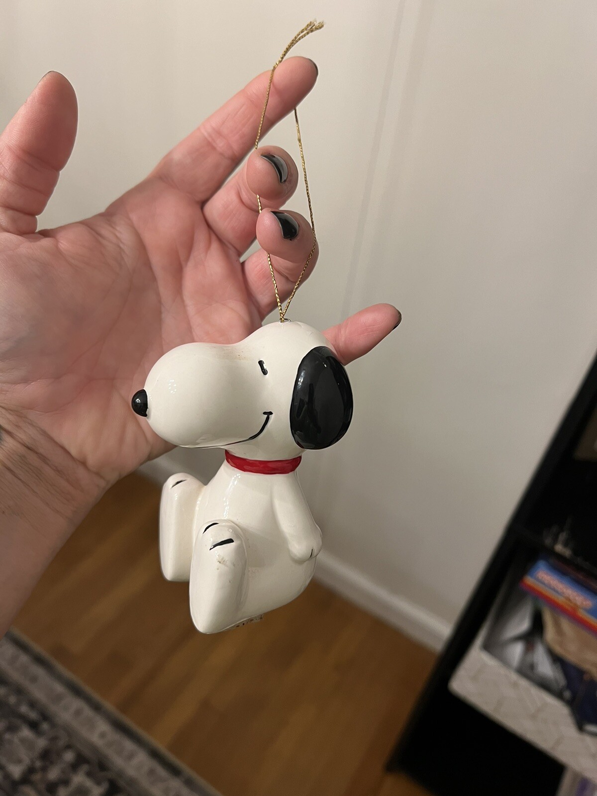 Vintage Snoopy Ceramic Charlie Brown Christmas Tree Ornament