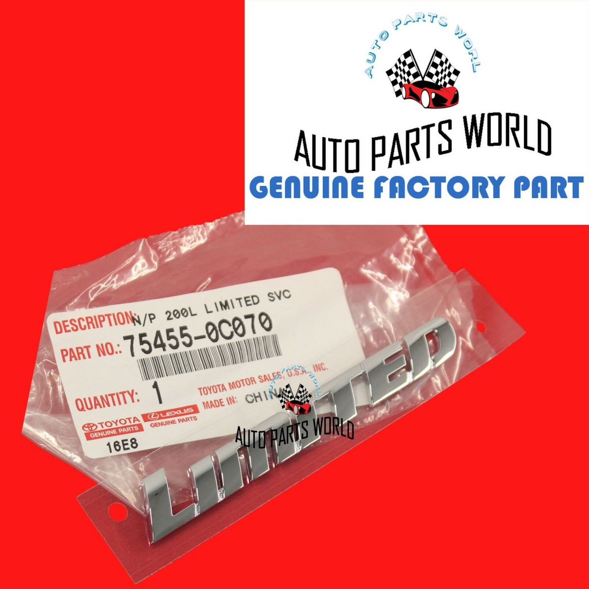 GENUINE TOYOTA 4RUNNER SEQUOIA TACOMA TUNDRA REAR SIDE NAMEPLATE