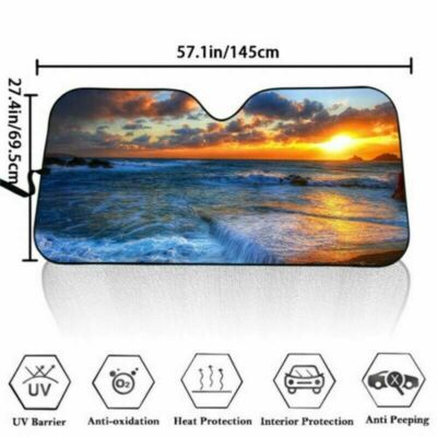 #1 Green Frog Auto Car Foldable Sun Shade Visor Windshield Rear Window Block Uv
