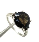 Men's Antique Sterling Statement Silver Ring Unpolished Size 10 Dark Brown