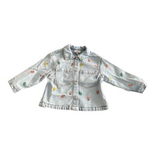 PROMO! Fagottino - Giubbotto Jeans Bimba con fiorellini 12-18 mesi 80 cm