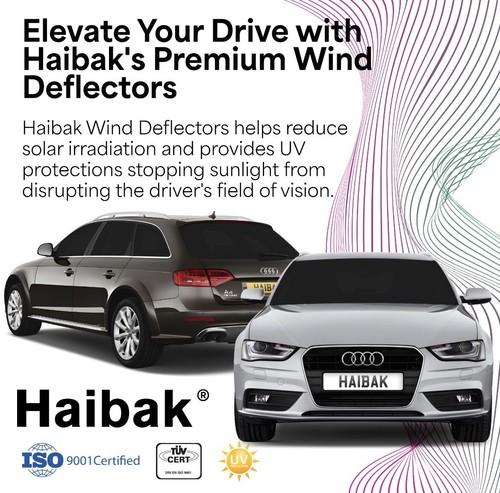 Audi A4 B8 2009-2015 5 Doors Estate 4pc Haibak Wind Deflectors Tinted - Picture 2 of 11