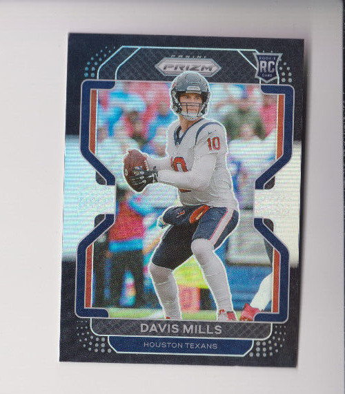 DAVIS MILLS 2021 Panini Chronicles Prizm Black Silver Rookie #PB-15 Texans RC