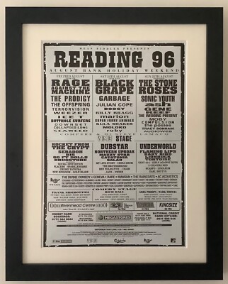 READING FESTIVAL+1996+ORIGINAL FRAMED MUSIC MAGAZINE ADVERT