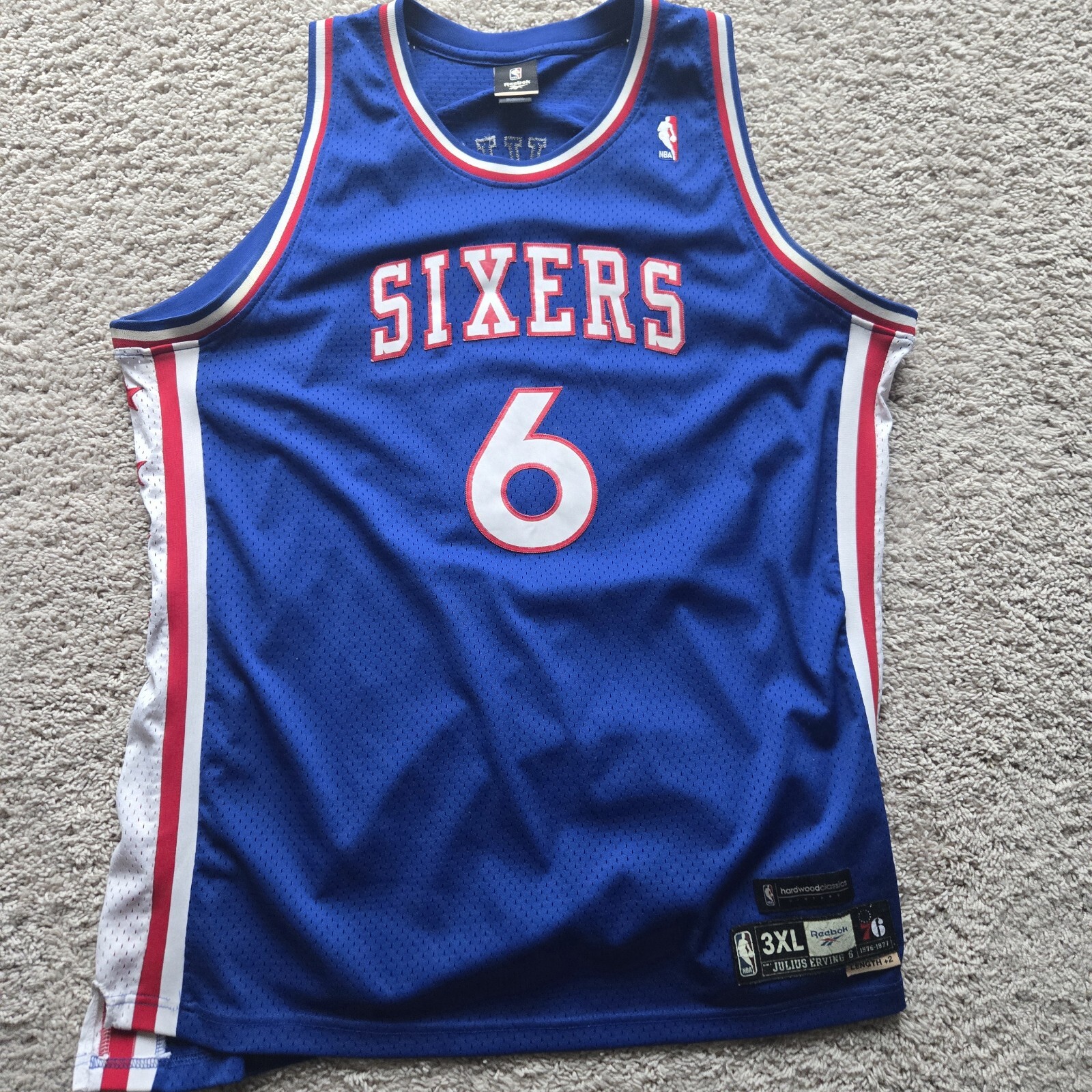 Julius Erving Dr J Philadelphia 76ers NBA Throwback Jersey  