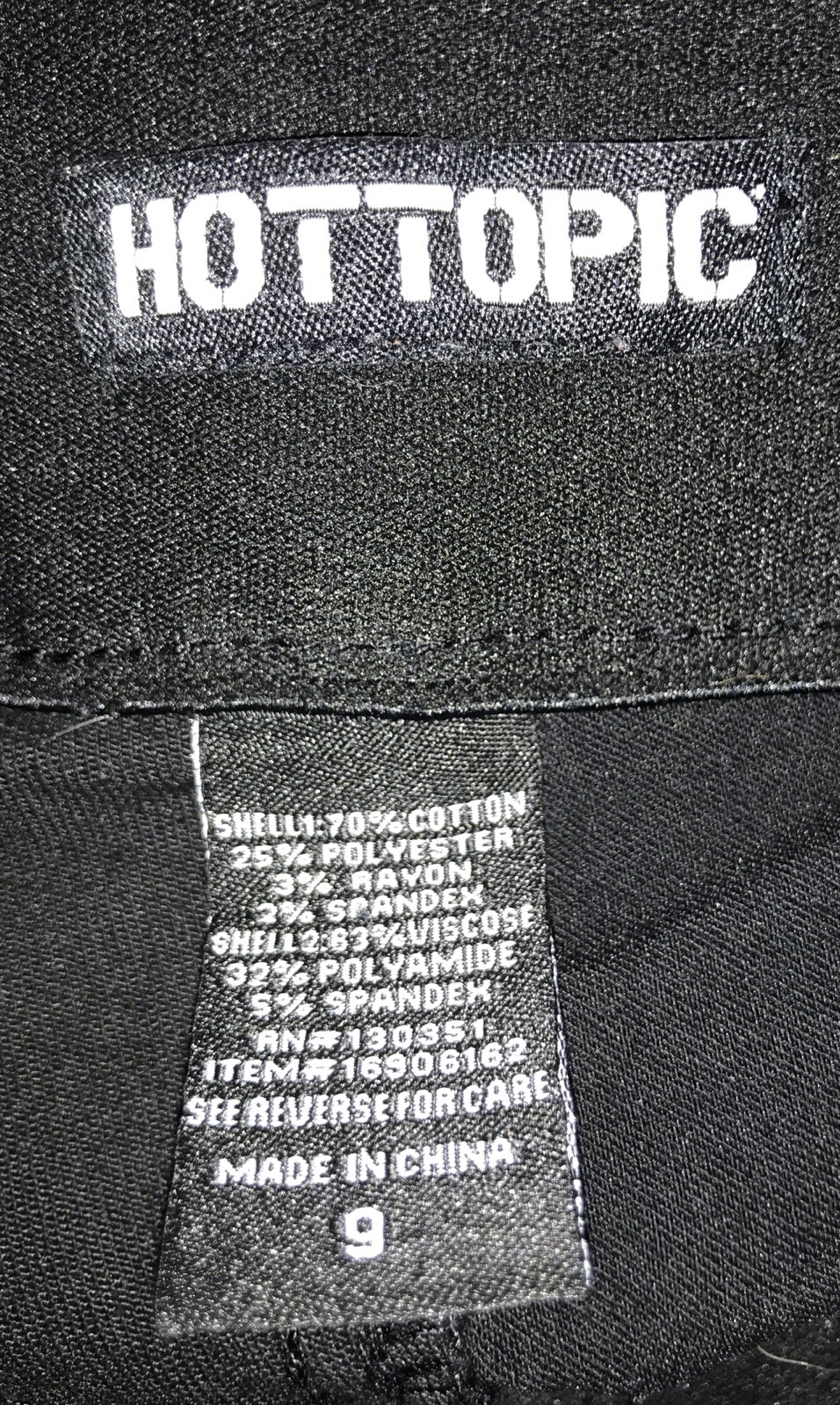 Hot Topic Black Windowpane Split shorts Juniors s… - image 3