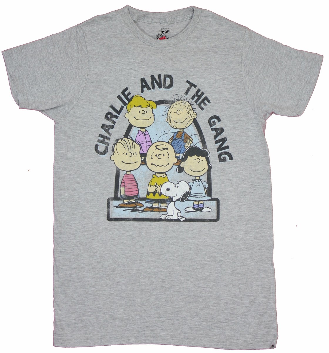 Peanuts Mens T-Shirt Charlie Brown And The Gang Character Group