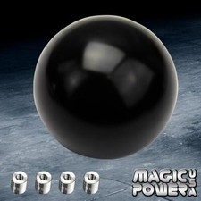 M10x1.25 Round Ball Style Mannual Mt 5-speed Shift Knob Black For Honda Acura