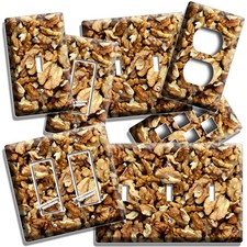 CRACKED WALNUTS LIGHT SWITCH PLATES OUTLET KITCHEN DINING ROOM NUTS SHOP DECOR