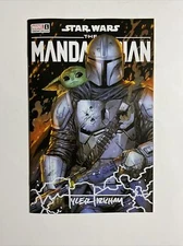 Star Wars Mandalorian #1 (2023) 9.4 NM Kirkham Battle Damage Lightning Remark