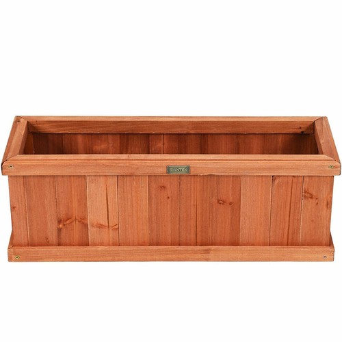 Wooden Planter Box Garden Yard Window Decorative Flower Bed Vegetable 2X4-Ft - Picture 5 of 12