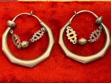 ORECCHINI OLD originali earrings ABRUZZESI ANTICHI GOLD ORO rosso 6/7KT metà 800