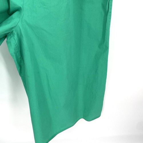 Topshop Wide Leg Jumpsuit Romper Size 4 Cotton Green Ruffle Strap Lagenlook - Picture 4 of 9