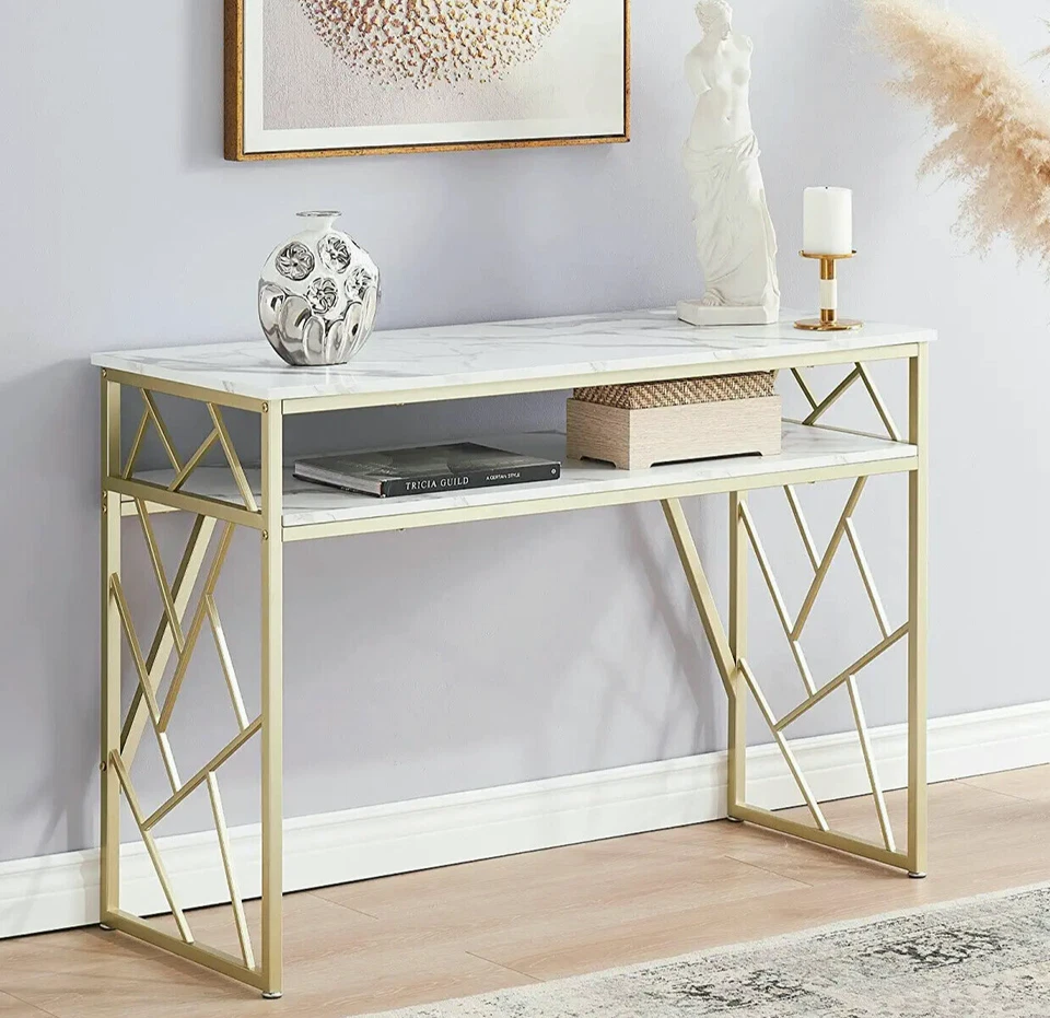 Ivinta Narrow Console Table with Storage Shelf, Small Sofa Table for Enterway - Image 3 of 4
