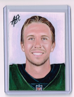 2018 ACEO Sketch Card NICK FOLES Philadelphia Eagles 1/1