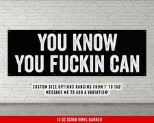 Motivational Vinyl Banner - Inspirational Home Gym Decor for Weightlifting