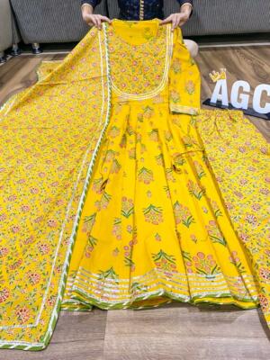Kurta Palazzo Set For Women Flared 