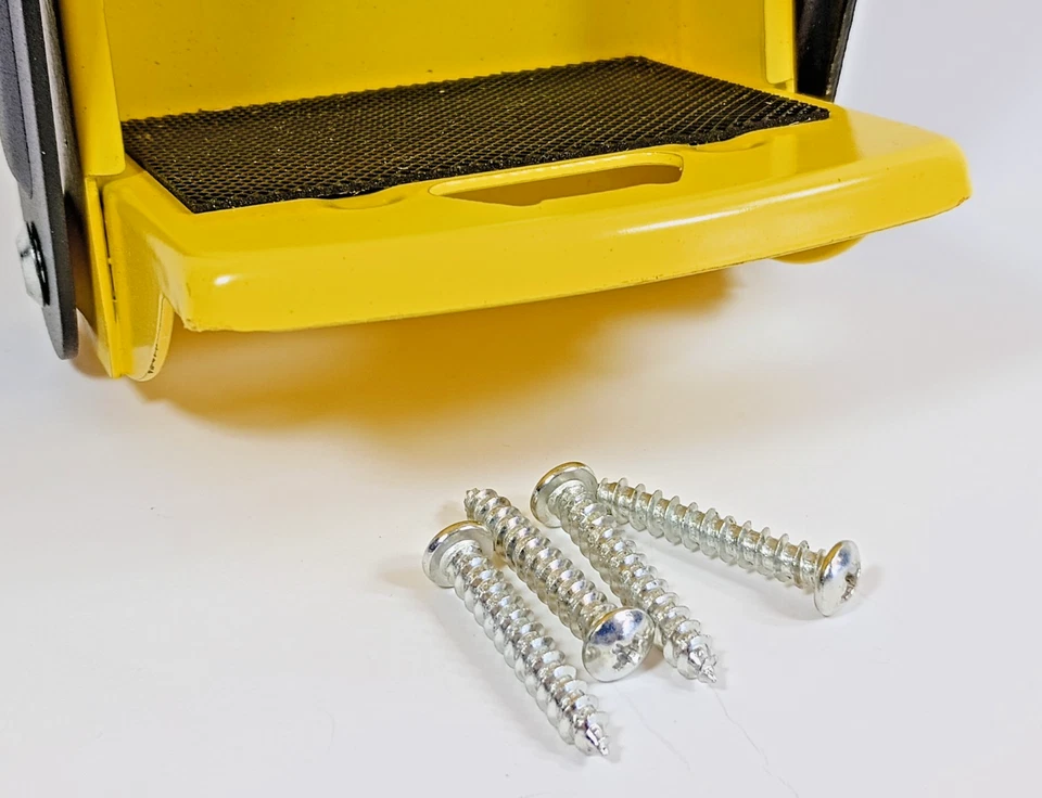 Mckay 12 oz. NUEVA TRITURADORA DE LATAS DE METAL AMARILLA, montada en la pared, para reciclaje. Con tornillos Foto 2 de 4