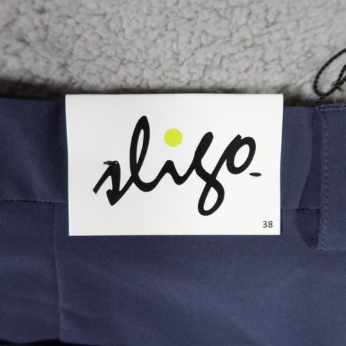 Sligo Stretch Acadia Golf Pants Mens 38 Flat Front Chinos Quick Dry - Navy Blue - Picture 12 of 15