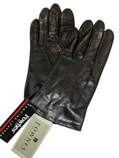 Lord , Taylor Ladies 100 Silk Lined Leather Gloves, Black, Large- 7.5.