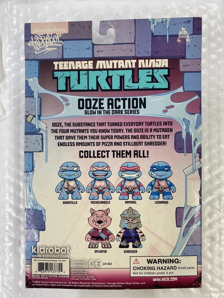 Kidrobot TMNT OOZE ACTION Raphael Teenage Mutant Ninja Turtles GLOW In Dark - Image 2 of 3