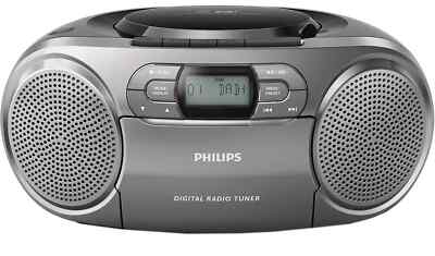 Radio-cassette Vintage Philips – Stéréo Tuner K7, Ampli, Argenté – état D'usage