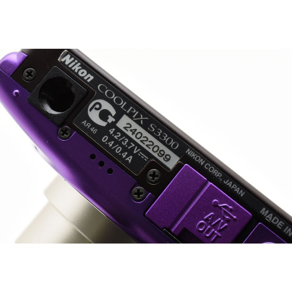 Nikon COOLPIX S3300 紫 Nikon Coolpix S3300 Compact Digital Camera - Purple (16MP