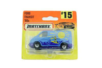 Matchbox Nr. 15 Ford Transit 90 Surfer Sonne Hellblau